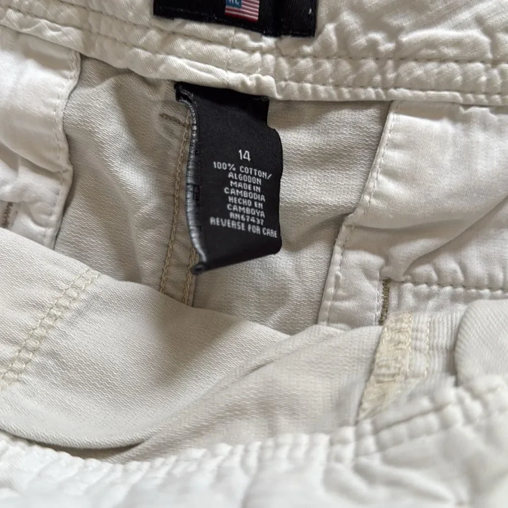Polo Jeans Co Ralph Lauren Beige Chino Shorts Size 14